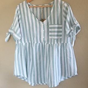 Sage Bow Summer Blouse